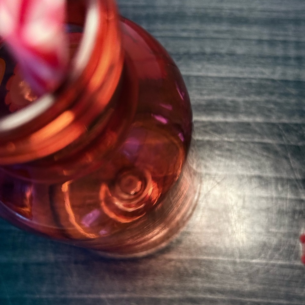 Elegant Pink Glass Vase